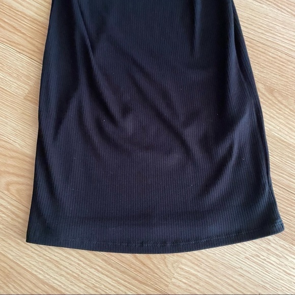 NWT Forever 21 Black Sweetheart Ribbed Bodycon Dress Small - Picture 7 of 9